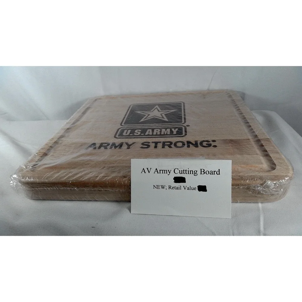 Longaberger American Valor U.S. Army Strong Woodcrafts Maple Cutting Board - NEW